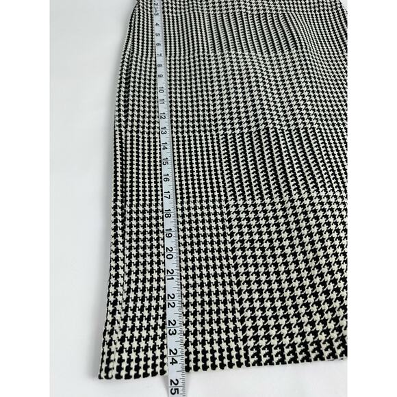 Ann Taylor Size 8 Petite Houndstooth MIdi Pencil Skirt Classic Timeless - Picture 7 of 8